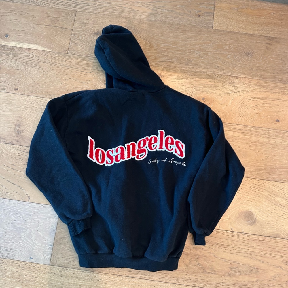 Tilly's Black Hoodie with Red Los Angeles Print